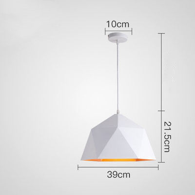 Geometric Hanging Pendant Light - Modern & Colorful Iron Lamp – Duvencioglu