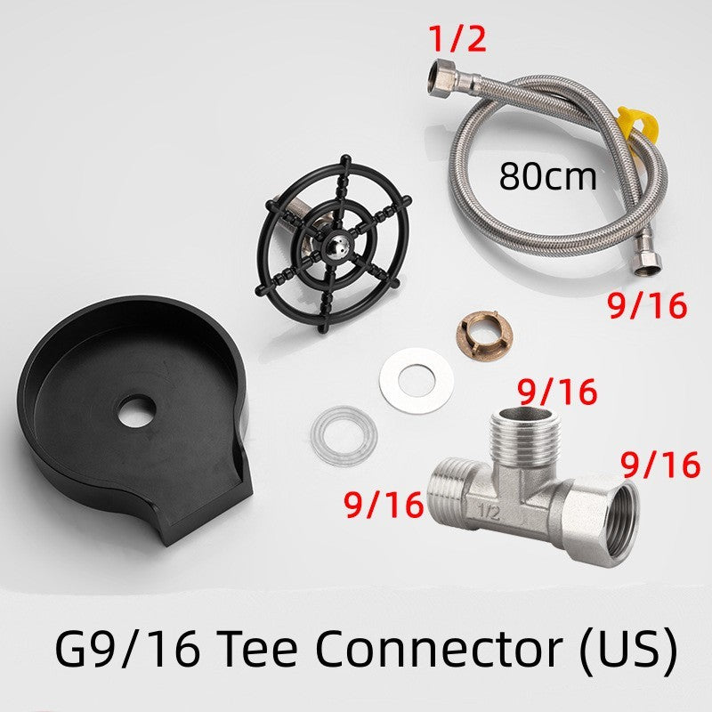 High-Pressure Bar Counter Cup Washer - Automatic Faucet & Sink Rinser