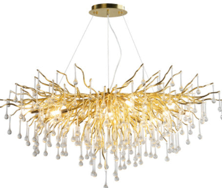 YST01 Postmodern Luxury Water-Drop Crystal LED Chandelier – 600 mm Pendant – Duvencioglu