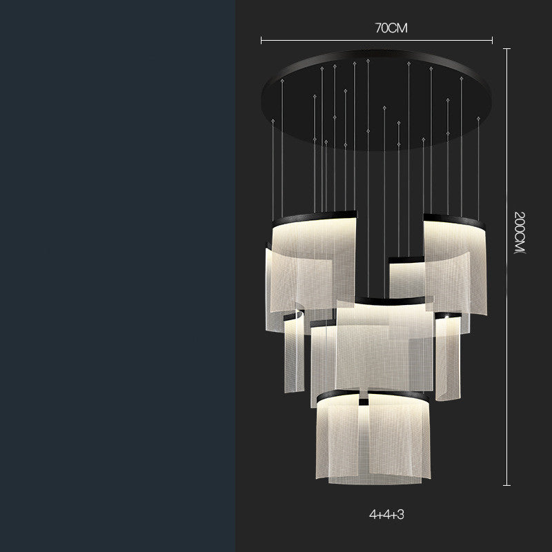 Villa-Scale Multi-Head LED Chandelier – 7–23-Arm Stainless Steel Pendant – Duvencioglu