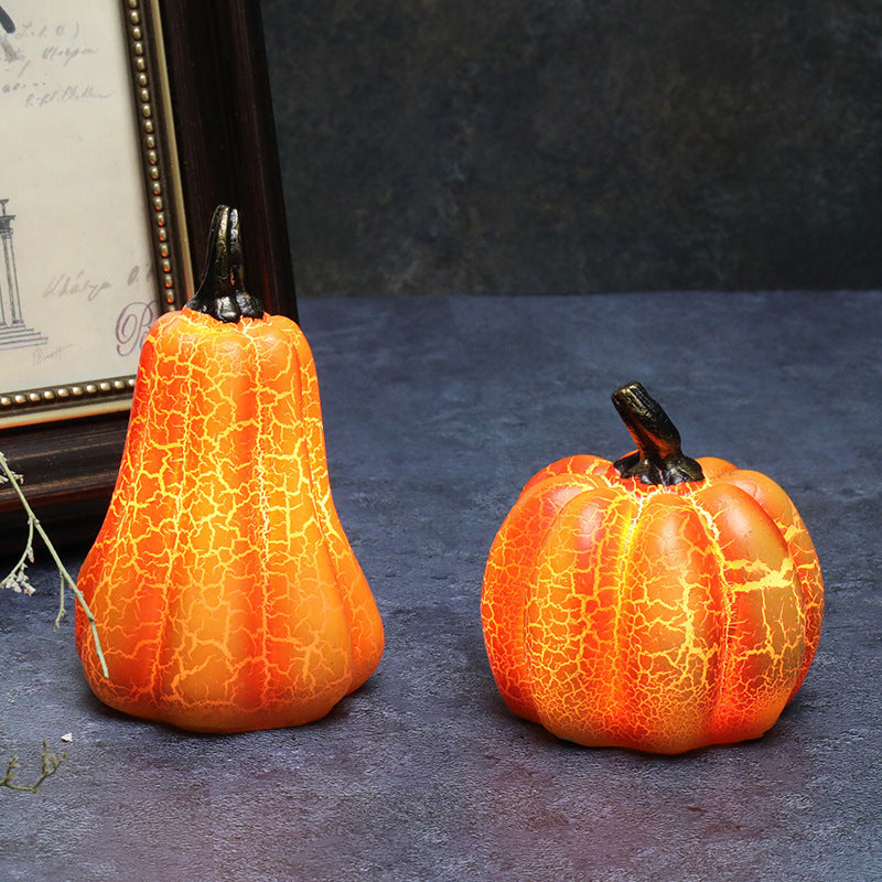 New Simulation Pumpkin LED Lantern - Resin Luminous Halloween Candle Lamp – Duvencioglu