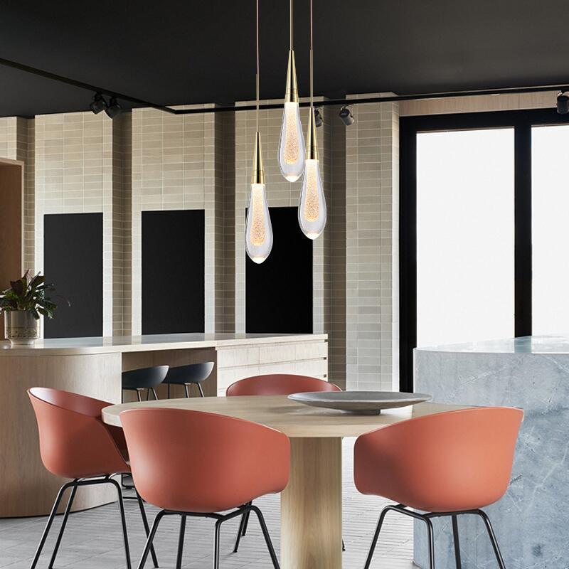 Postmodern Crystal LED Pendant – Single-Head Minimalist Chandelier – Duvencioglu