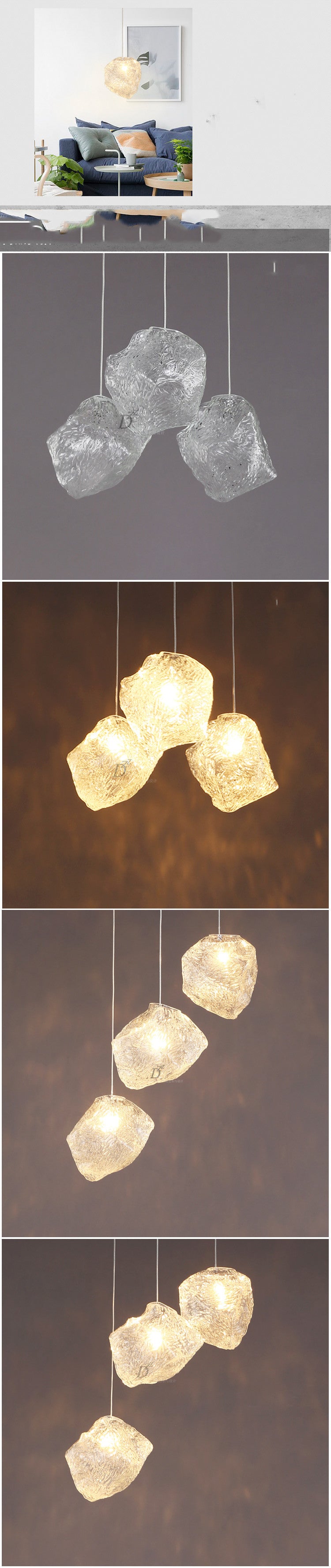 Creative Glass G4 Chandelier Table Lamp – Natural Lighting for Dining & Bedroom – Duvencioglu
