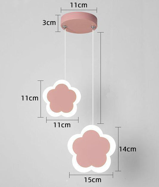 Creative Iron LED Chandelier – Butterfly, Flower & Heart Shapes (100–200 mm) – Duvencioglu