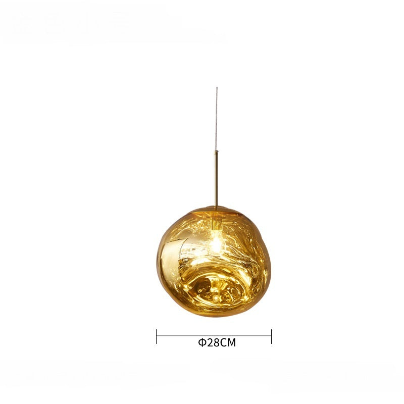 Postmodern Nordic Lava Glass Chandelier – Ø28/38 cm Pendant – Duvencioglu