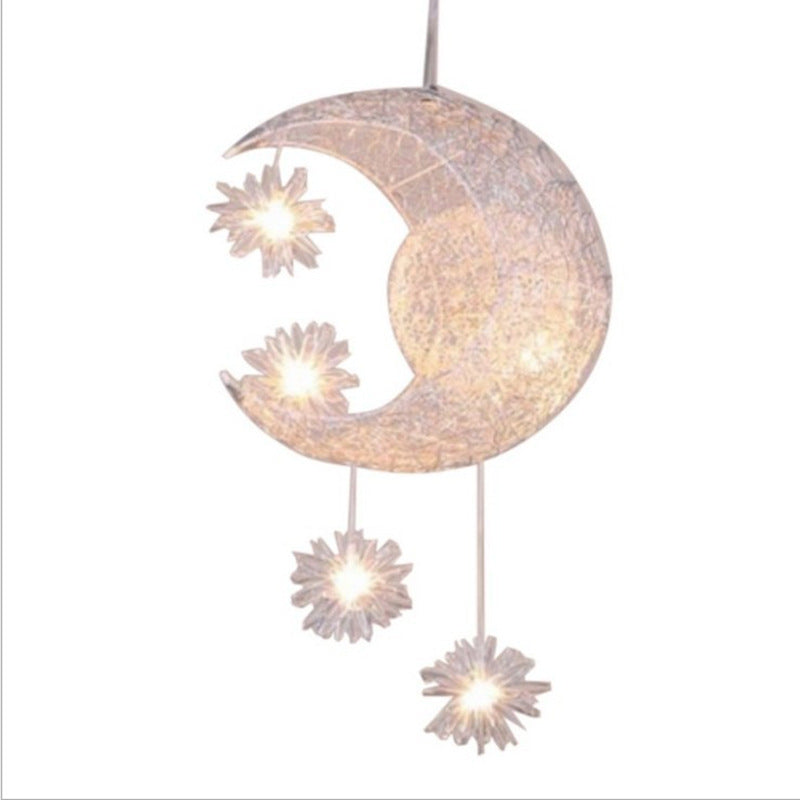 Aluminum-Star & Moon LED Chandelier – 250 mm Zinc-Alloy Pendant – Duvencioglu