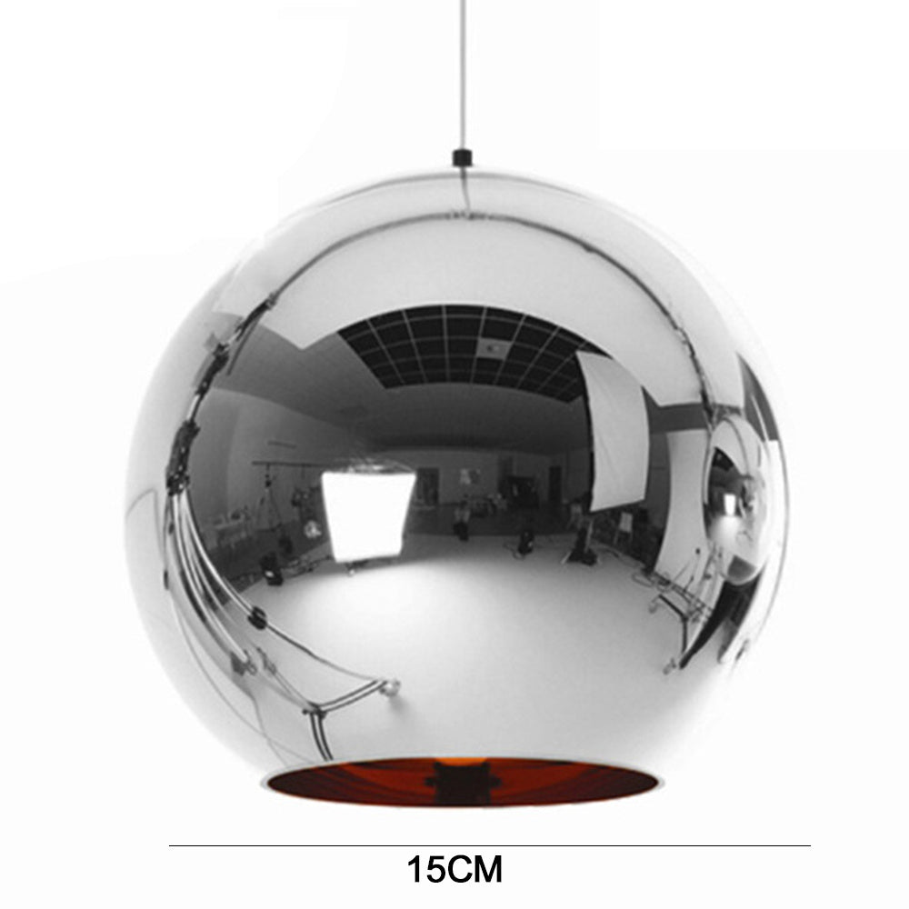 Electroplated Round Glass LED Chandelier – Café & Bar Pendant (1.5 m Drop) – Duvencioglu