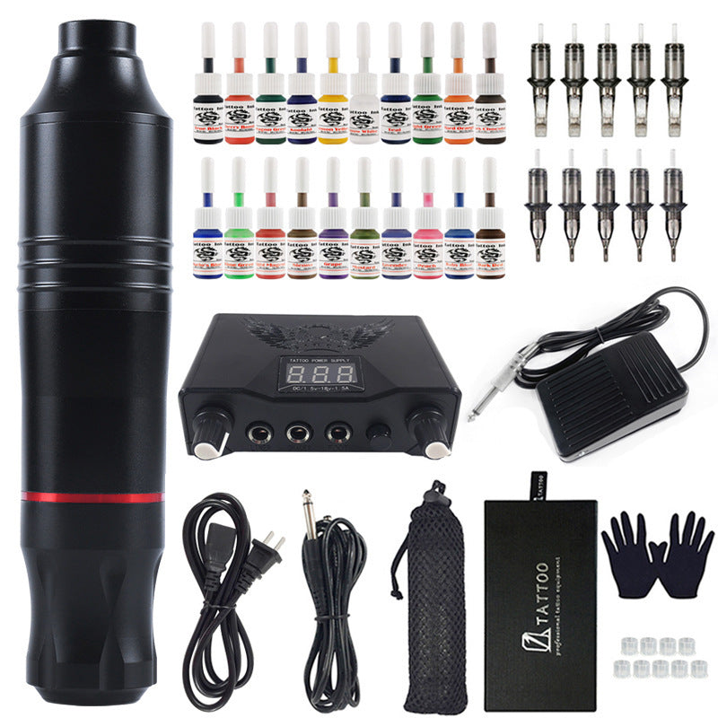 20-Color Professional Tattoo Machine Pen Kit - Complete Set – Duvencioglu