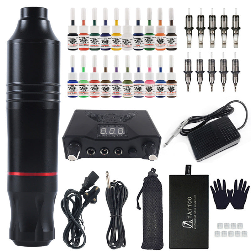 20-Color Professional Tattoo Machine Pen Kit - Complete Set – Duvencioglu