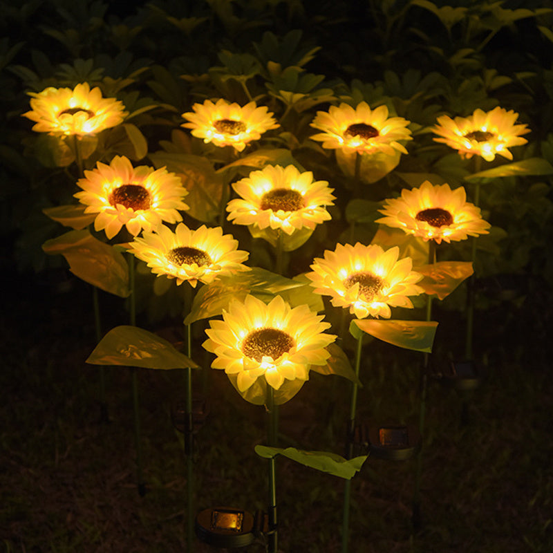 Solar Powered LED Sunflower Garden Lights - Outdoor Decorative Lamps – Duvencioglu