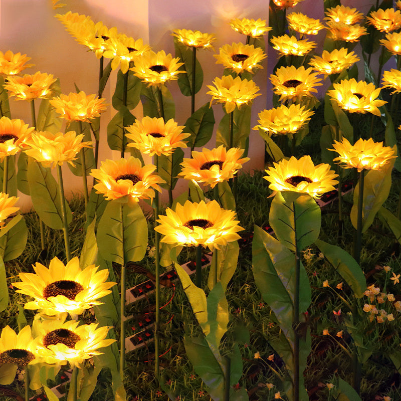 Solar Powered LED Sunflower Garden Lights - Outdoor Decorative Lamps – Duvencioglu