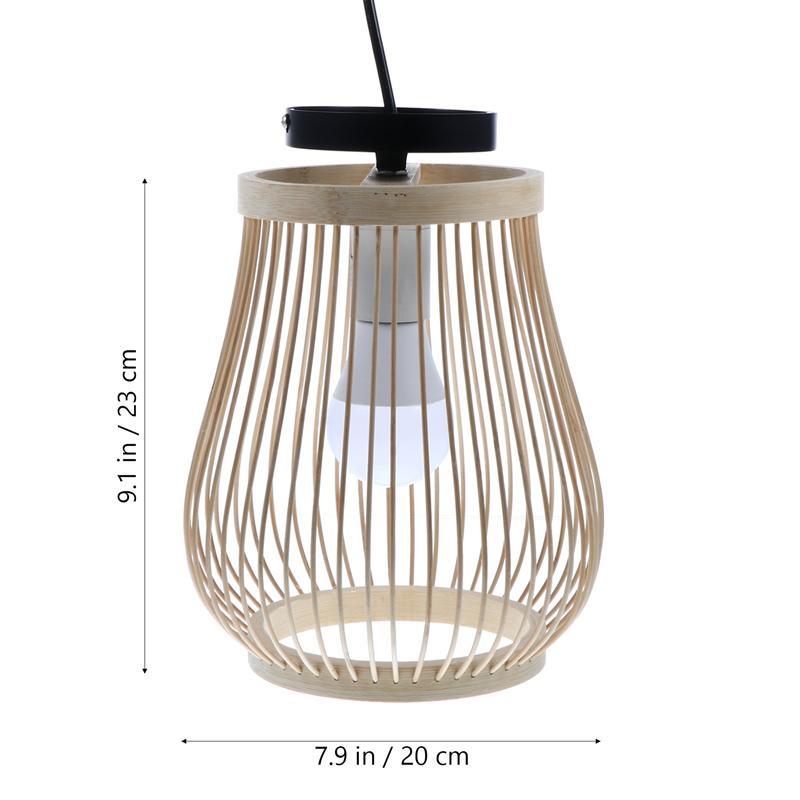 Zen Bamboo Lantern Chandelier – Japanese & Chinese Style Pendant – Duvencioglu