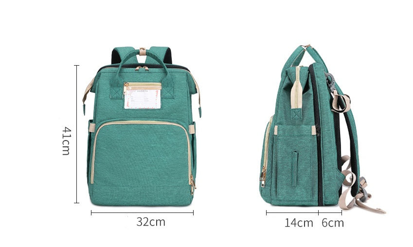 The All-in-One Travel Diaper Bag with Foldable Crib & Changing Station