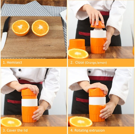 Manual Citrus Juicer - Portable Handheld Fruit Press & Squeeze Extractor (300ML) – Duvencioglu