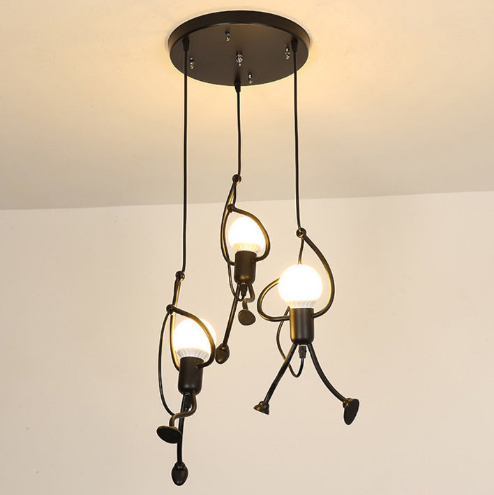 Villain-Style Iron Chandelier – 26 cm Pendant (Adjustable 140 cm) – Duvencioglu