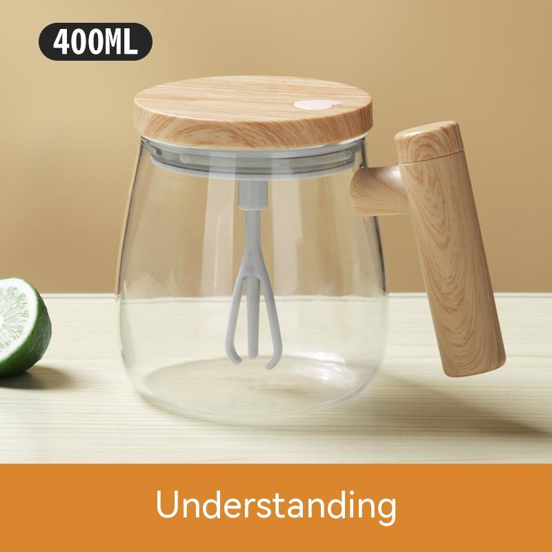 400ML Self-Stirring Coffee Mug - High-Speed Electric Mixing Glass Cup