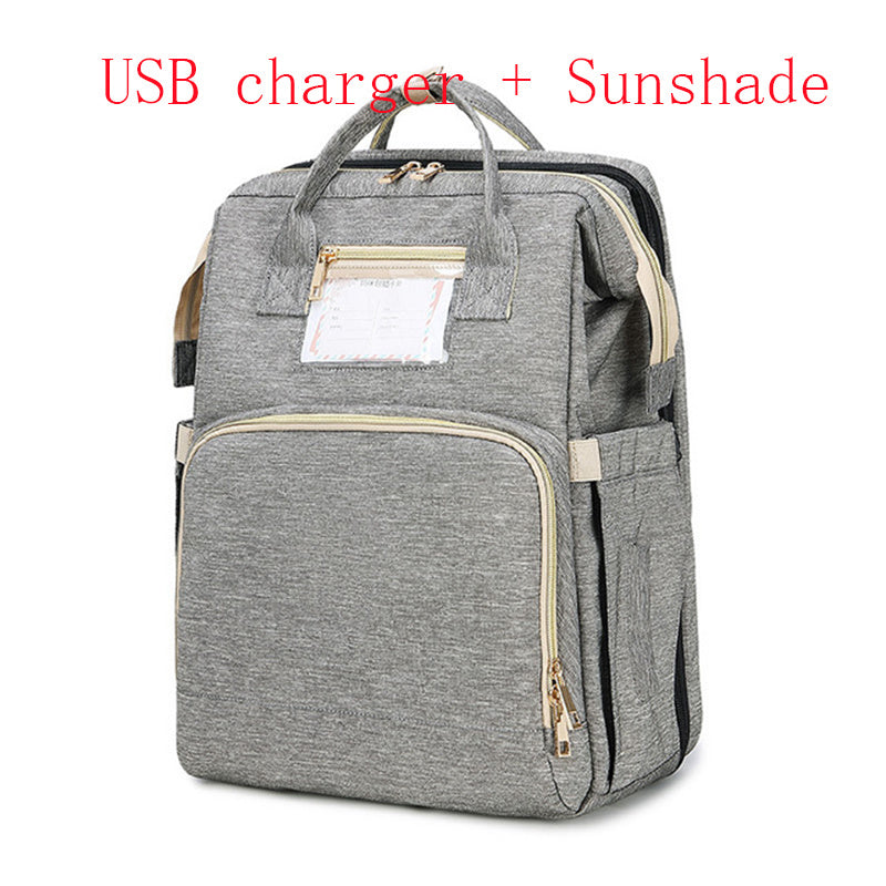 The All-in-One Travel Diaper Bag with Foldable Crib & Changing Station