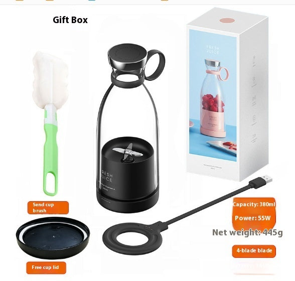 350ML Portable Electric Juicer Blender - USB Rechargeable, 4-Blade Mixer Cup – Duvencioglu