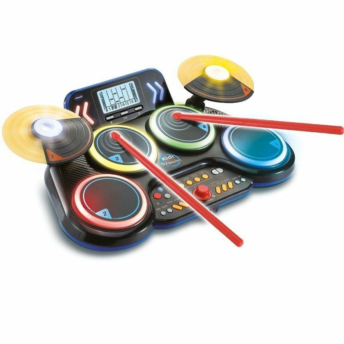 Vtech Drums Musical Toy - Interactive Plastic Set with Lights and Sound (Blue) – Duvencioglu