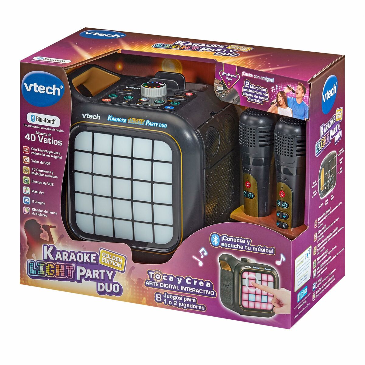 Vtech Bluetooth Karaoke Speaker with Microphone - Lights, Sound & Spanish Language – Duvencioglu