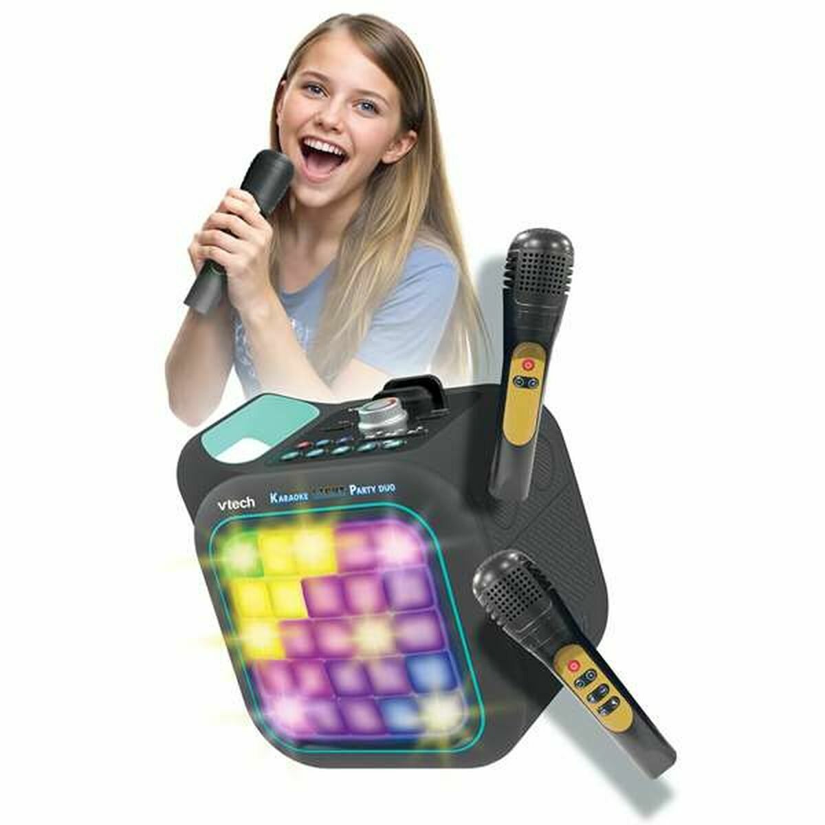 Vtech Bluetooth Karaoke Speaker with Microphone - Lights, Sound & Spanish Language – Duvencioglu