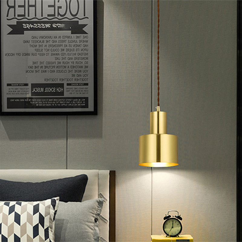 Minimalist Iron LED Bedside Chandelier – 120×100 mm Pendant – Duvencioglu