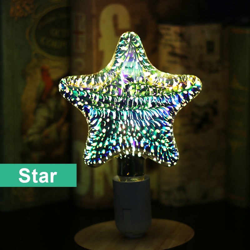 3D Fireworks LED Decorative Light Bulb - E27 Base Novelty Lamp – Duvencioglu