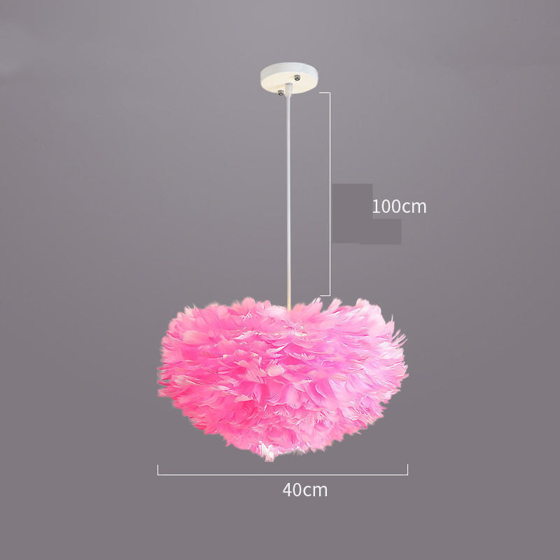 Heartfelt PVC LED Chandelier – 30 cm Remote & Voice-Control Pendant – Duvencioglu