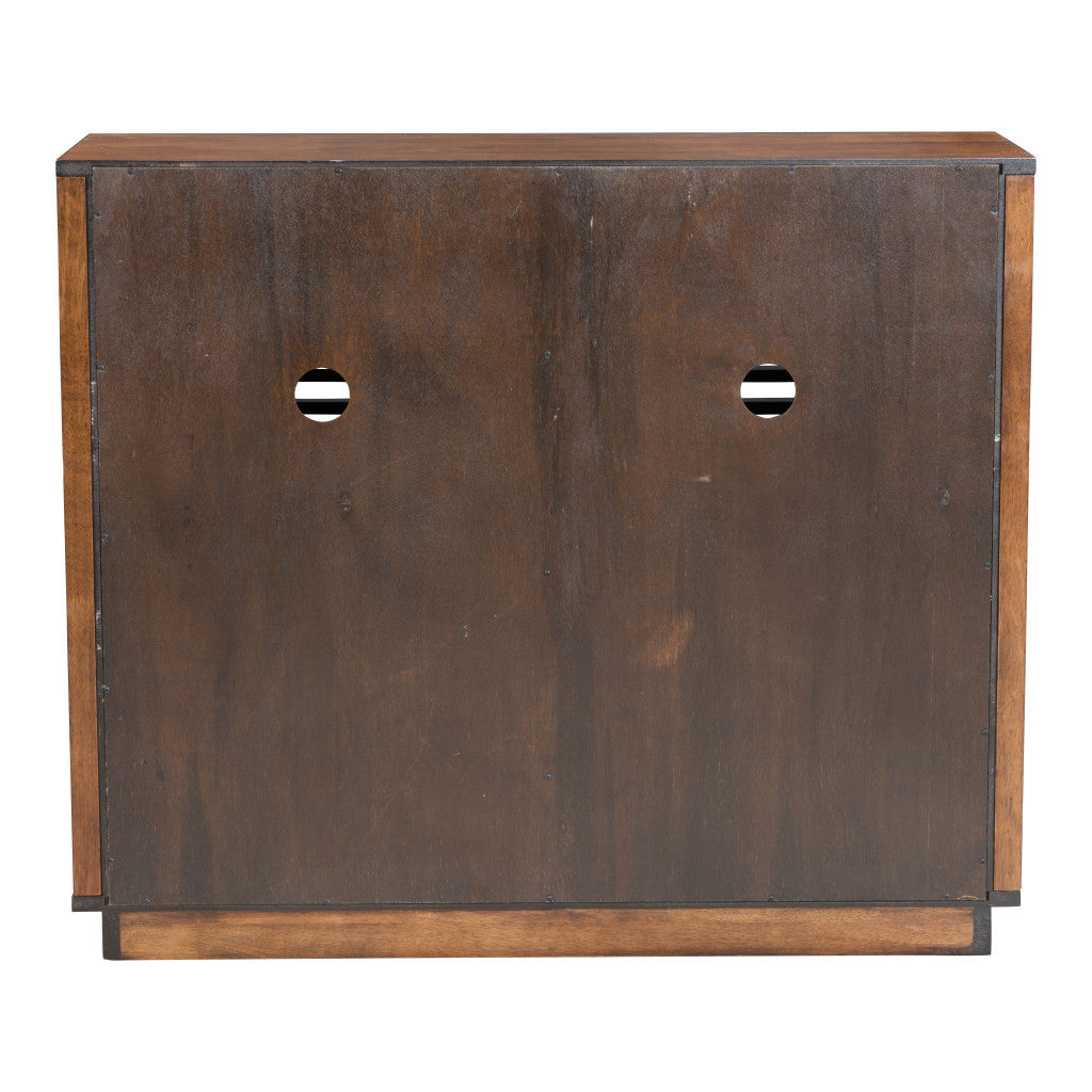42" Walnut Wood Accent Cabinet - 2 Doors, 3 Shelves & 2 Drawers – Duvencioglu