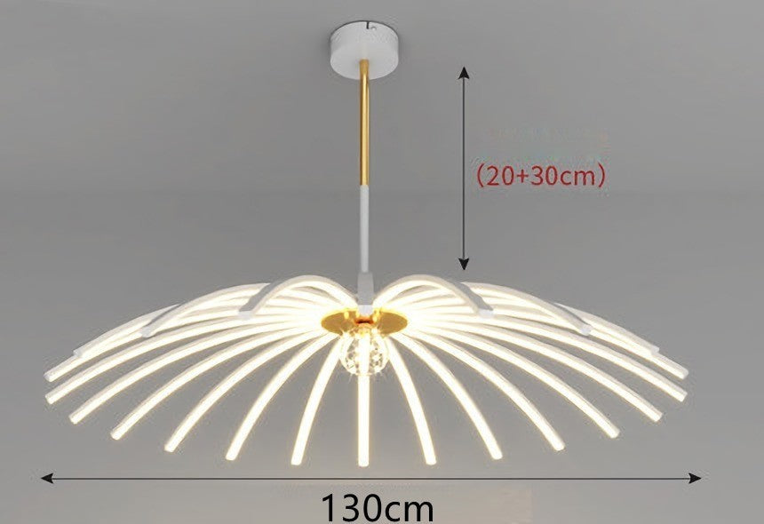 Iron-Art LED Chandelier – Remote & Voice-Control Pendant (10–15 Heads) – Duvencioglu