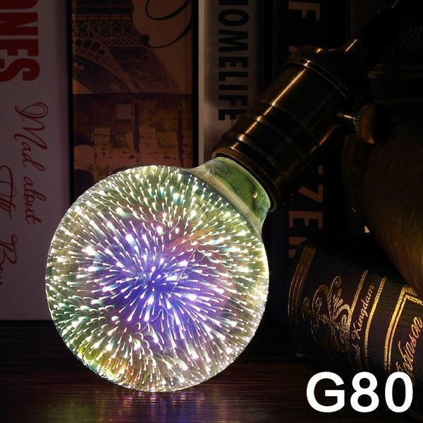 3D Fireworks LED Decorative Light Bulb - E27 Base Novelty Lamp – Duvencioglu