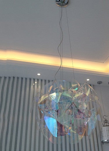 LED Apple-Shape Acrylic Chandelier – 3-Head Branch Pendant – Duvencioglu
