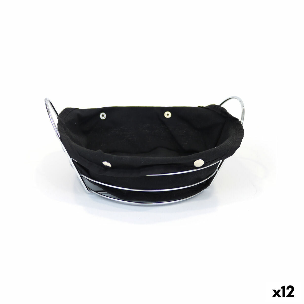 Breadbasket My Bar Black Metal 26 x 23,5 x 11,2 cm (12 Units) – Duvencioglu