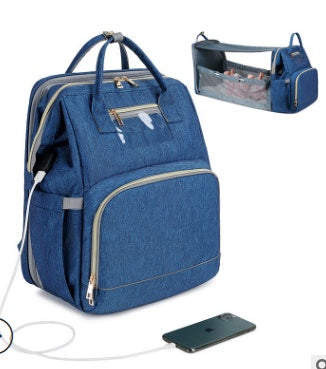 The All-in-One Travel Diaper Bag with Foldable Crib & Changing Station