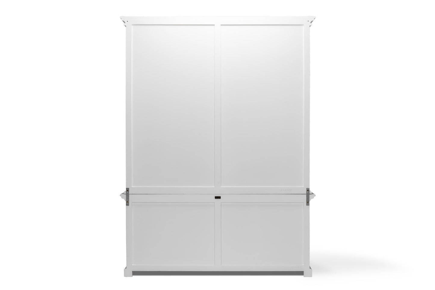 65" White Solid Wood Dining Hutch - Display Cabinet with Fourteen Shelves – Duvencioglu