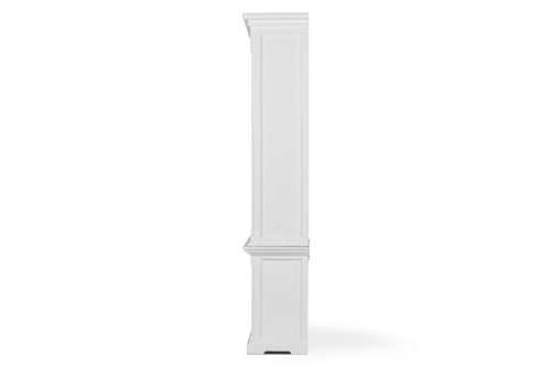 65" White Solid Wood Dining Hutch - Display Cabinet with Fourteen Shelves – Duvencioglu