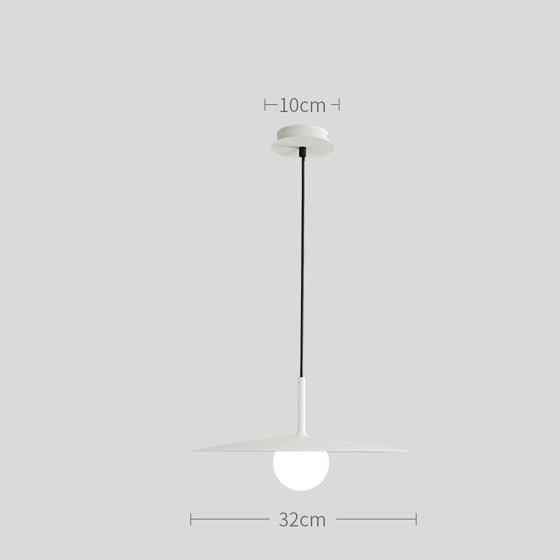 Minimalist Straw-Hat Dining Chandelier – Single-Head Iron Pendant – Duvencioglu