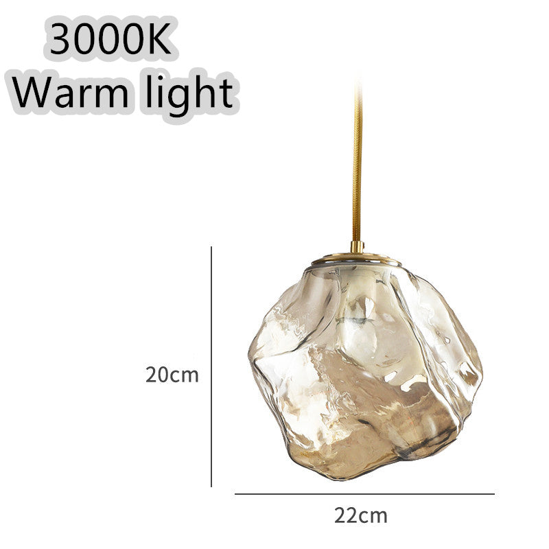 Minimalist Ice Cube Glass Chandelier – Creative Restaurant & Bar Pendant – Duvencioglu