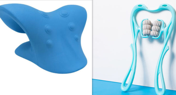 6-Roller Manual Neck Massager - Deep Tissue Relief Tool with Natural Jade Scraper – Duvencioglu
