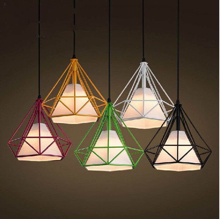 Wrought-Iron Diamond-Pattern LED Chandelier – 1.2 m Pendant – Duvencioglu
