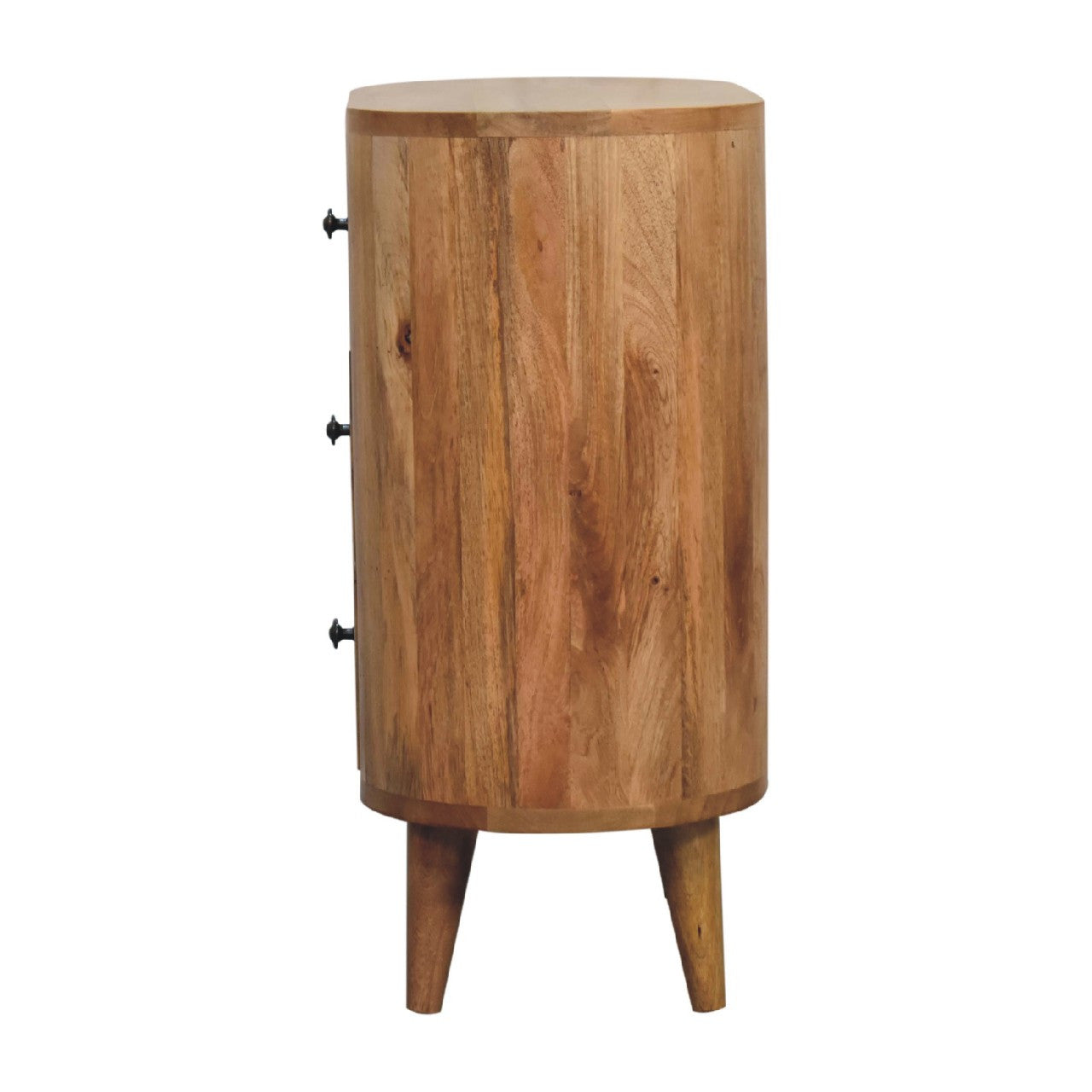 26" Oak Solid Wood Accent Cabinet - 3 Drawer Storage Chest – Duvencioglu