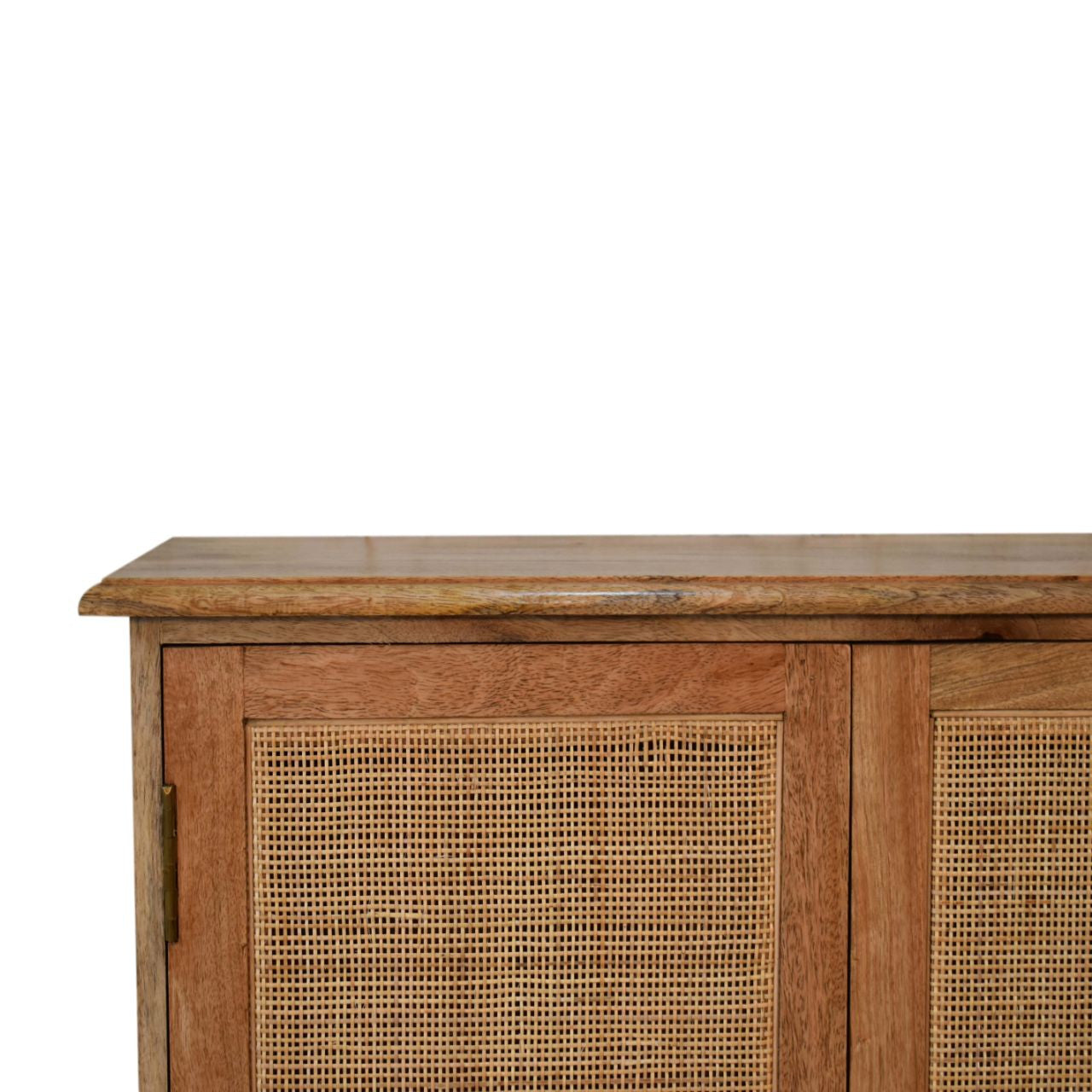 34" Brown Solid Wood Accent Cabinet - Textured 2-Door Storage Chest – Duvencioglu