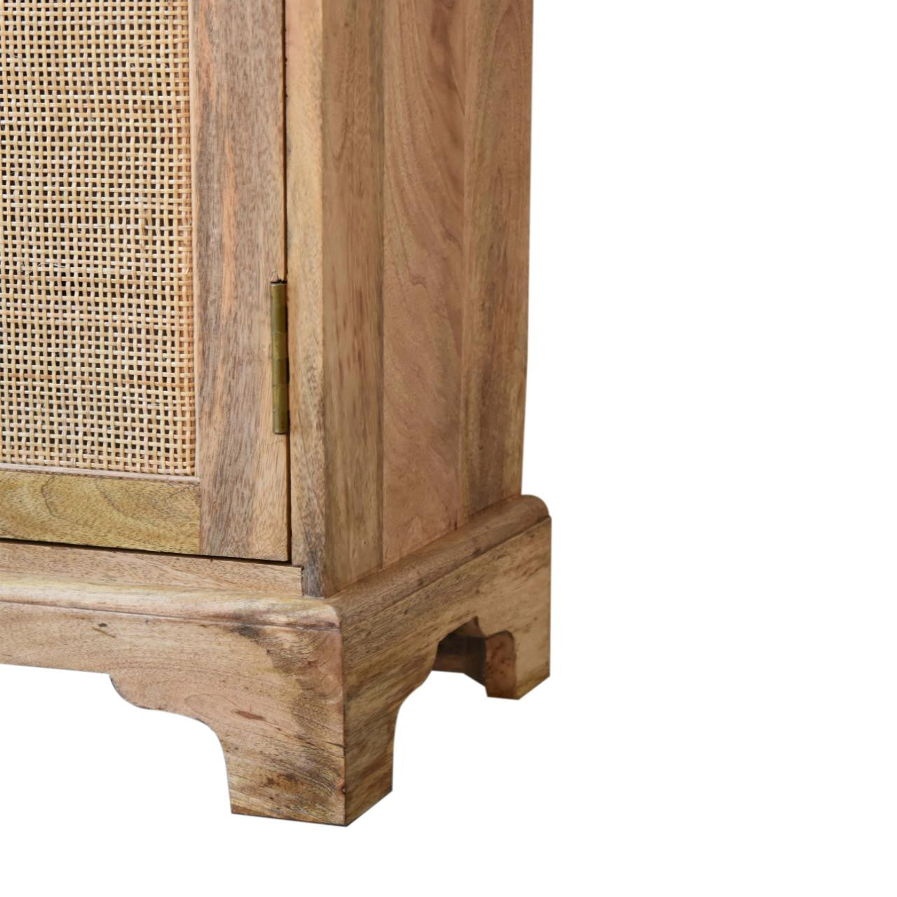 34" Brown Solid Wood Accent Cabinet - Textured 2-Door Storage Chest – Duvencioglu