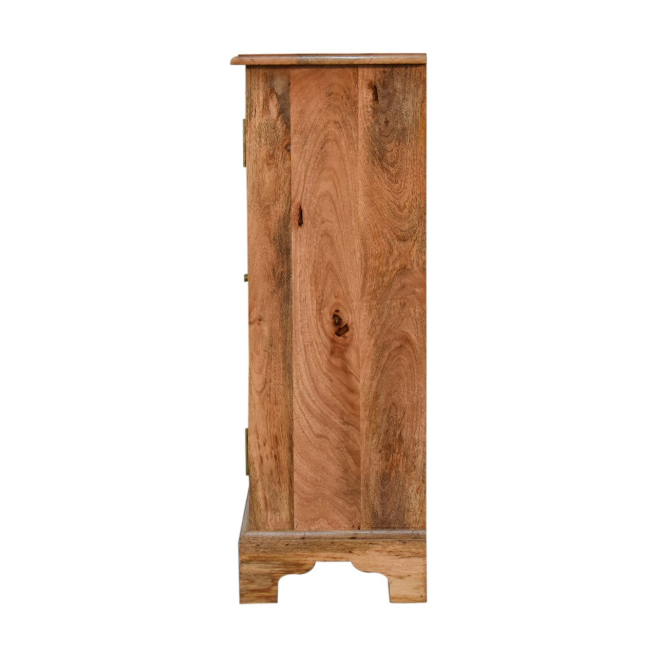 34" Brown Solid Wood Accent Cabinet - Textured 2-Door Storage Chest – Duvencioglu