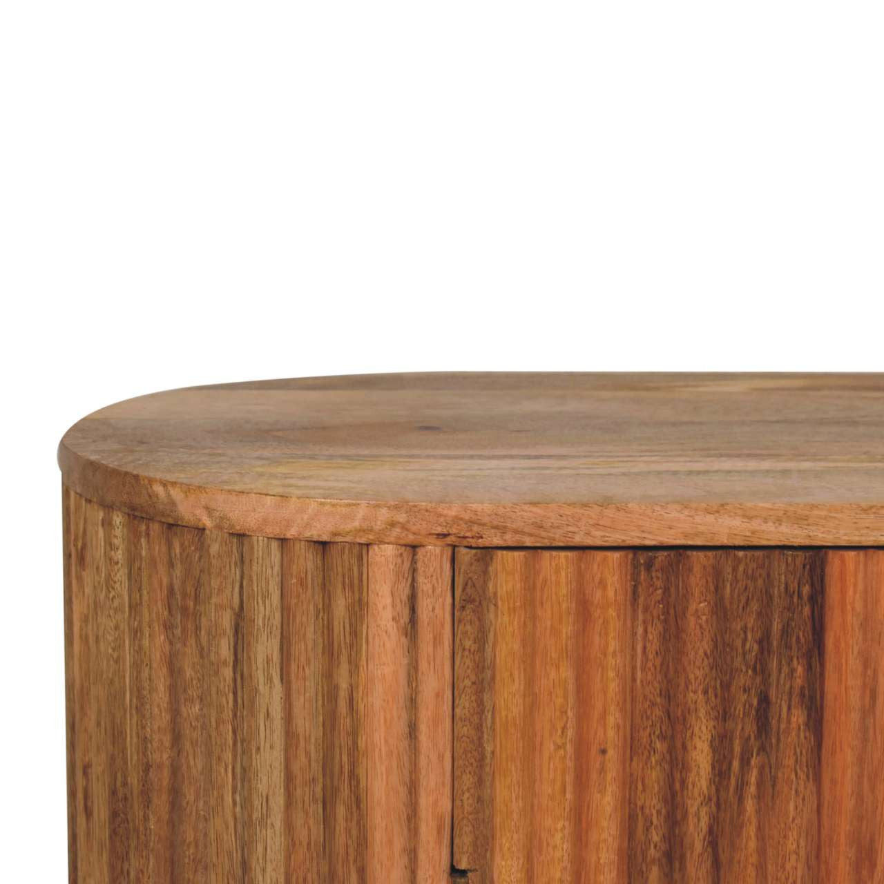 35" Brown Solid Wood Accent Cabinet - Textured 2-Door Storage Chest – Duvencioglu