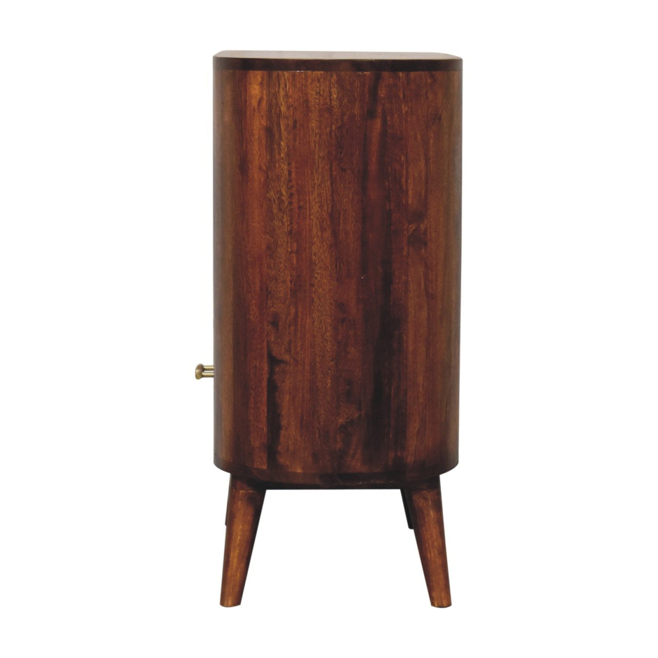 30" Chestnut Solid Wood Accent Cabinet - Single Drawer Storage Chest – Duvencioglu