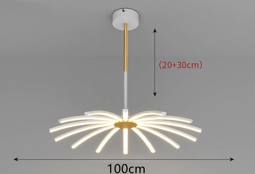 Iron-Art LED Chandelier – Remote & Voice-Control Pendant (10–15 Heads) – Duvencioglu