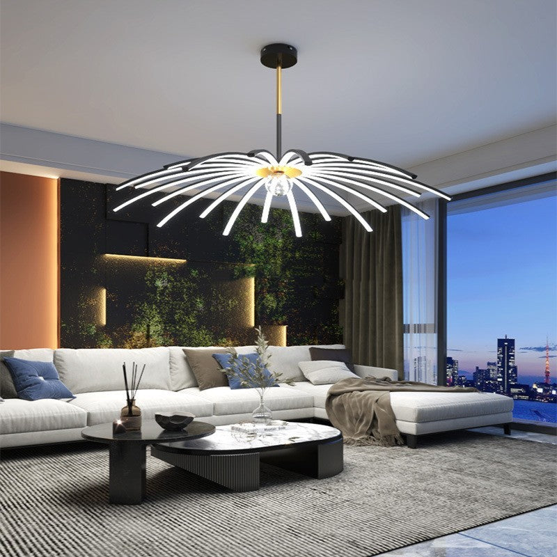 Iron-Art LED Chandelier – Remote & Voice-Control Pendant (10–15 Heads) – Duvencioglu