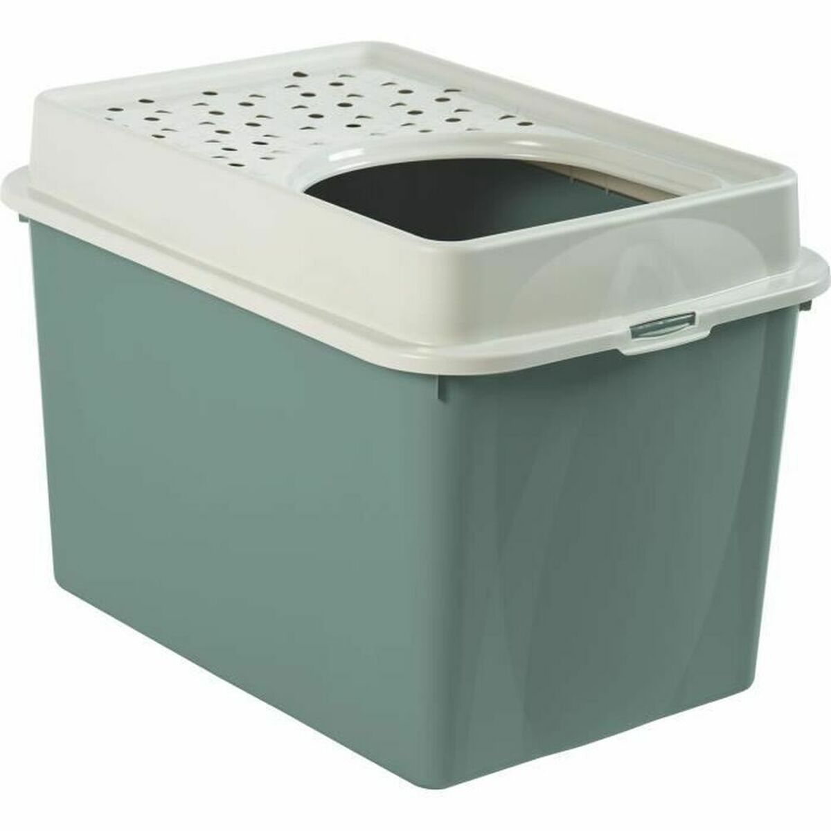 Cat Litter Box Rotho My Pet BERTY 57 x 40 x 33 cm White/Green – Duvencioglu