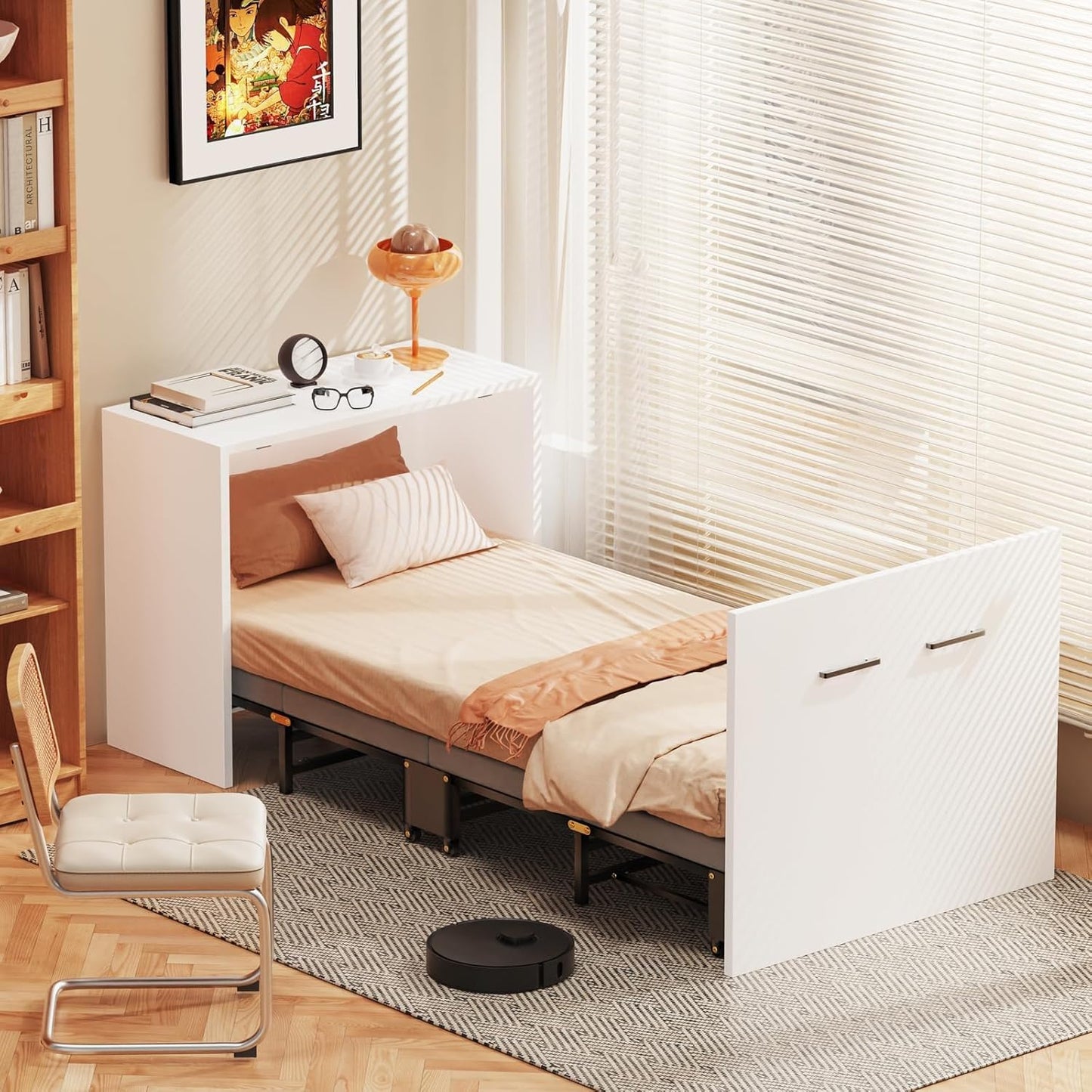 Compact Office Desk with Foldable Bed – Duvencioglu
